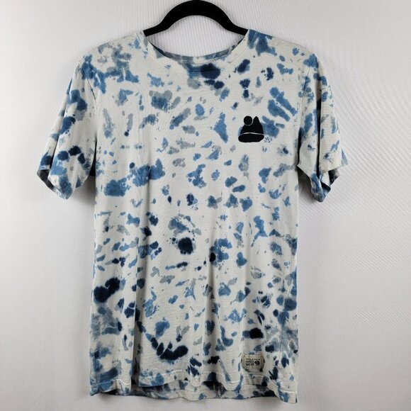 Mountain Hardwear T-Shirt Women SP Blue Tie-Dye Short Sleeve Keep Earth Awesome - Picture 1 of 9